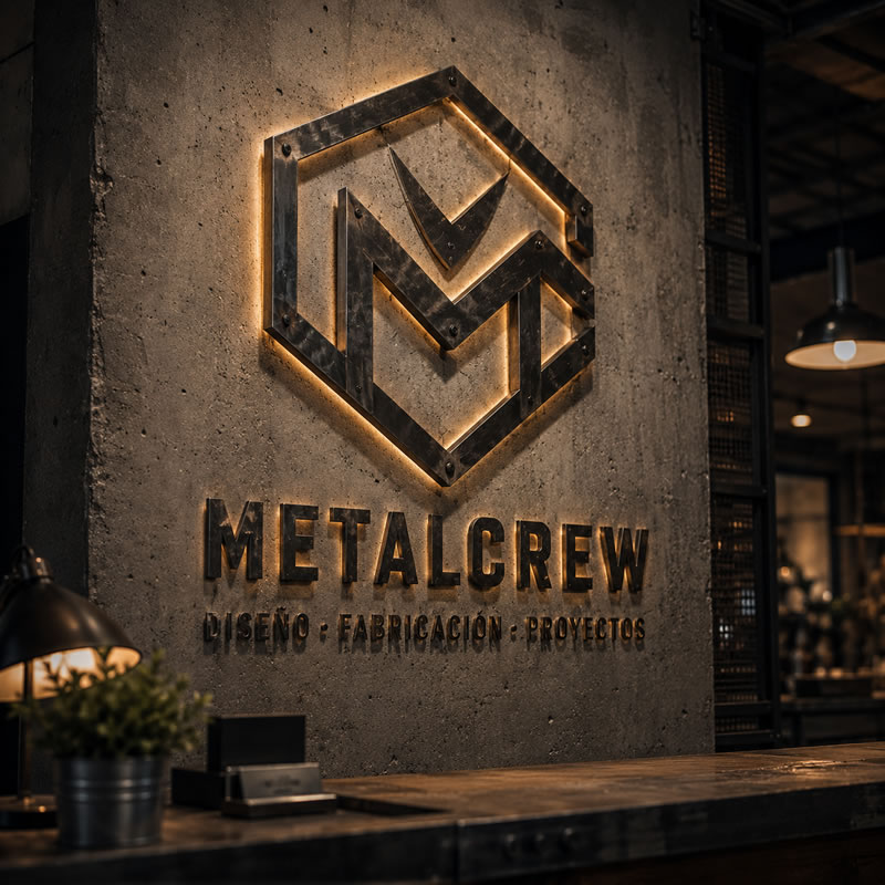 Logo metálico corporativo